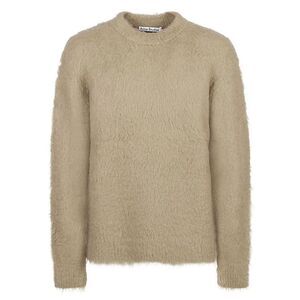 ACNE STUDIOS Fuzzy Knit Crew Neck Sweater Men Beige Sweaters & Cardigans
